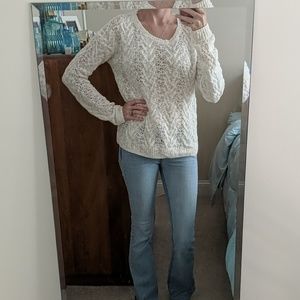 Cream Aeropostale knit sweater
